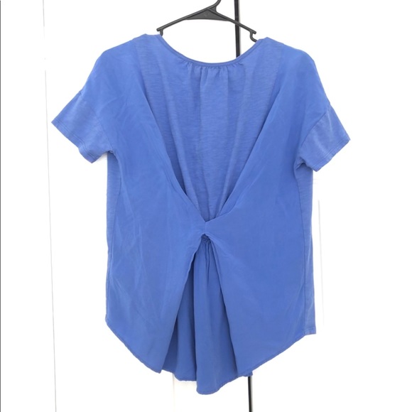 Anthropologie Amadi Blue Tee with Bow Small - Picture 3 of 4